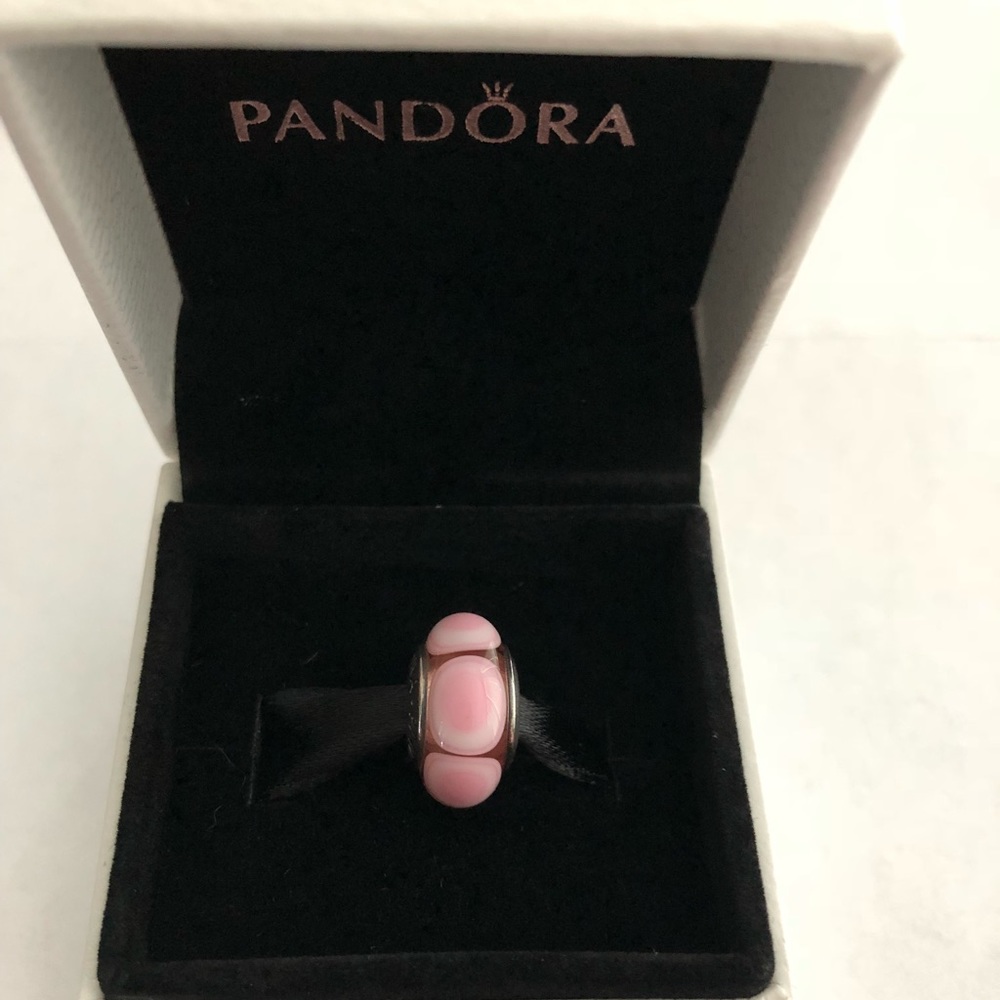 Pink bubble pandora charm